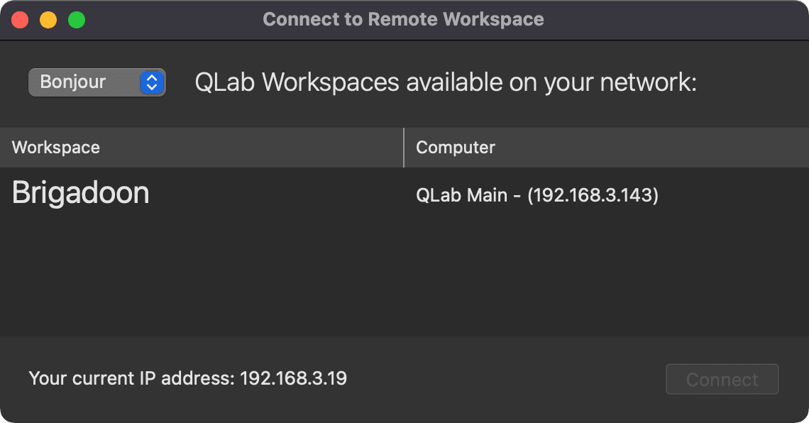 QLab collaboration screenshot