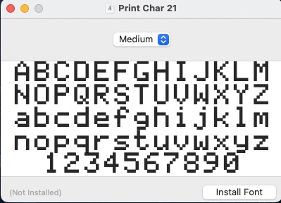 Installing the font