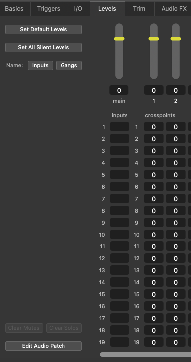 Mic cue matrix