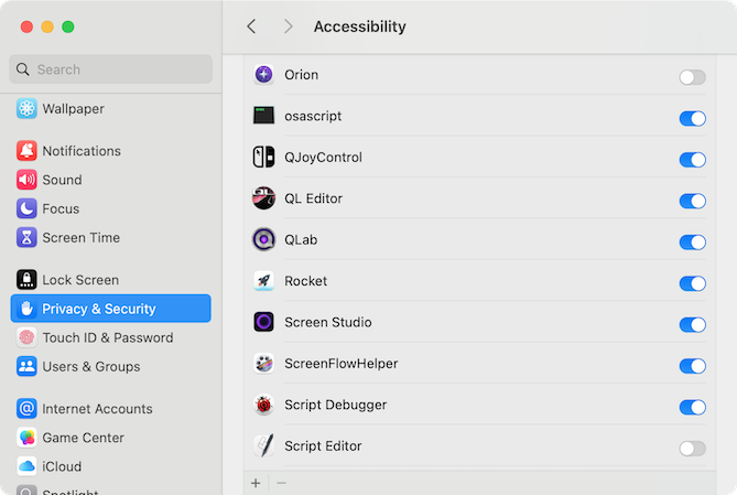 Accessibility in Sequoia