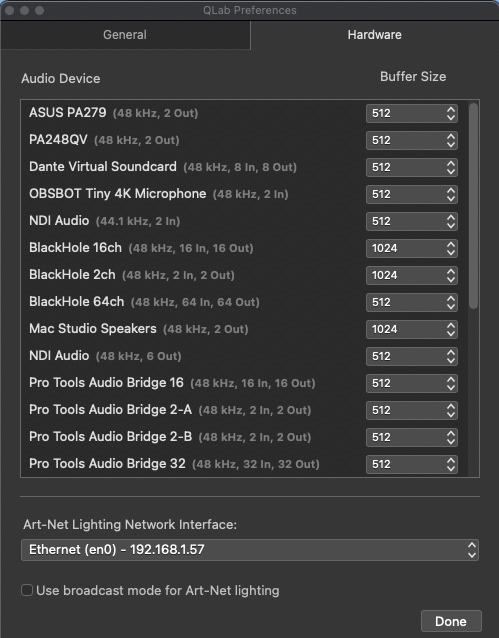 QLab Preferences