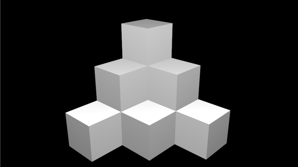 A stack of cubes