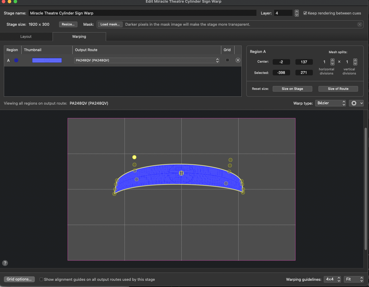 Cylinder warp