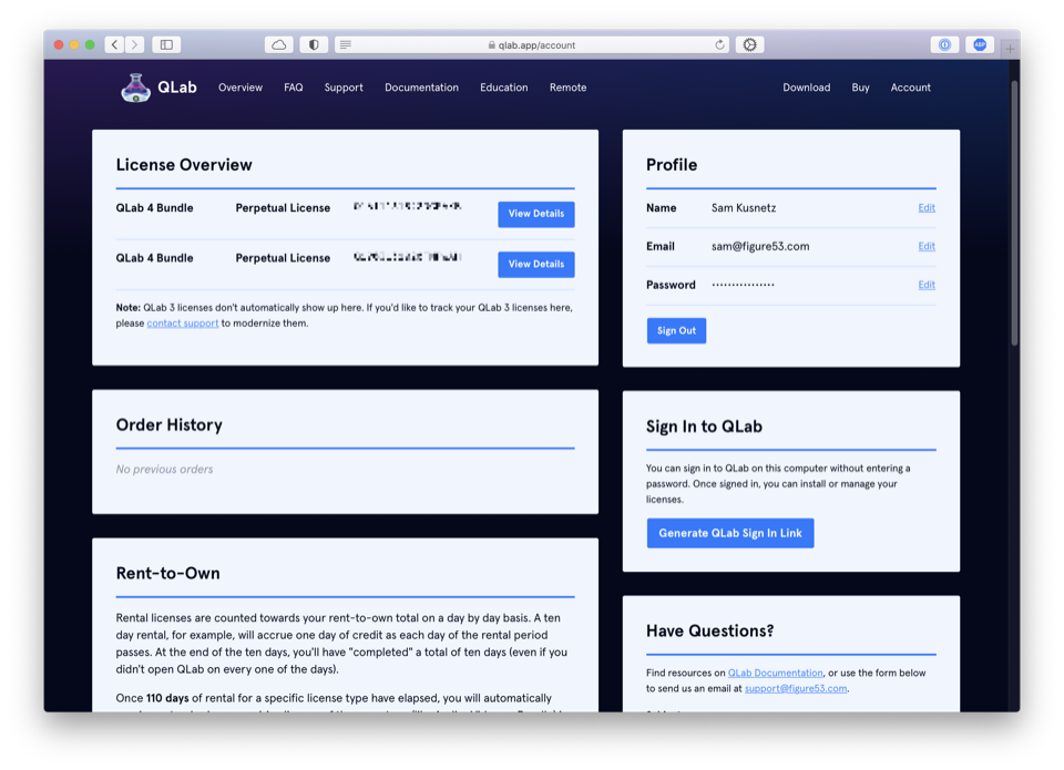 licenses | qlab 4 documentation