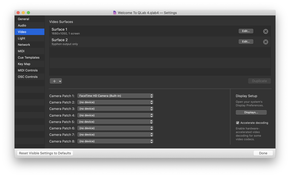 vdmx videosetting display all videos at the same time