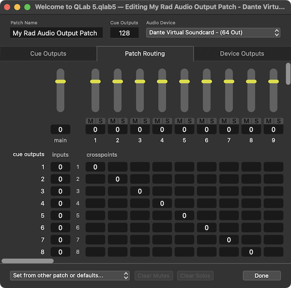 The patch matrix mixer