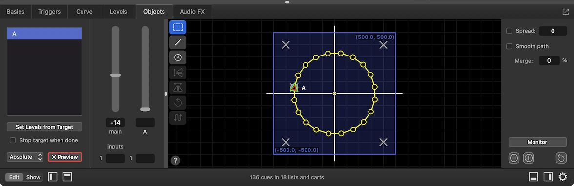 A circular path