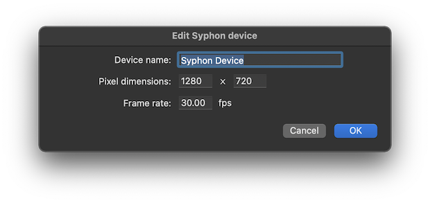 The Syphon device editor