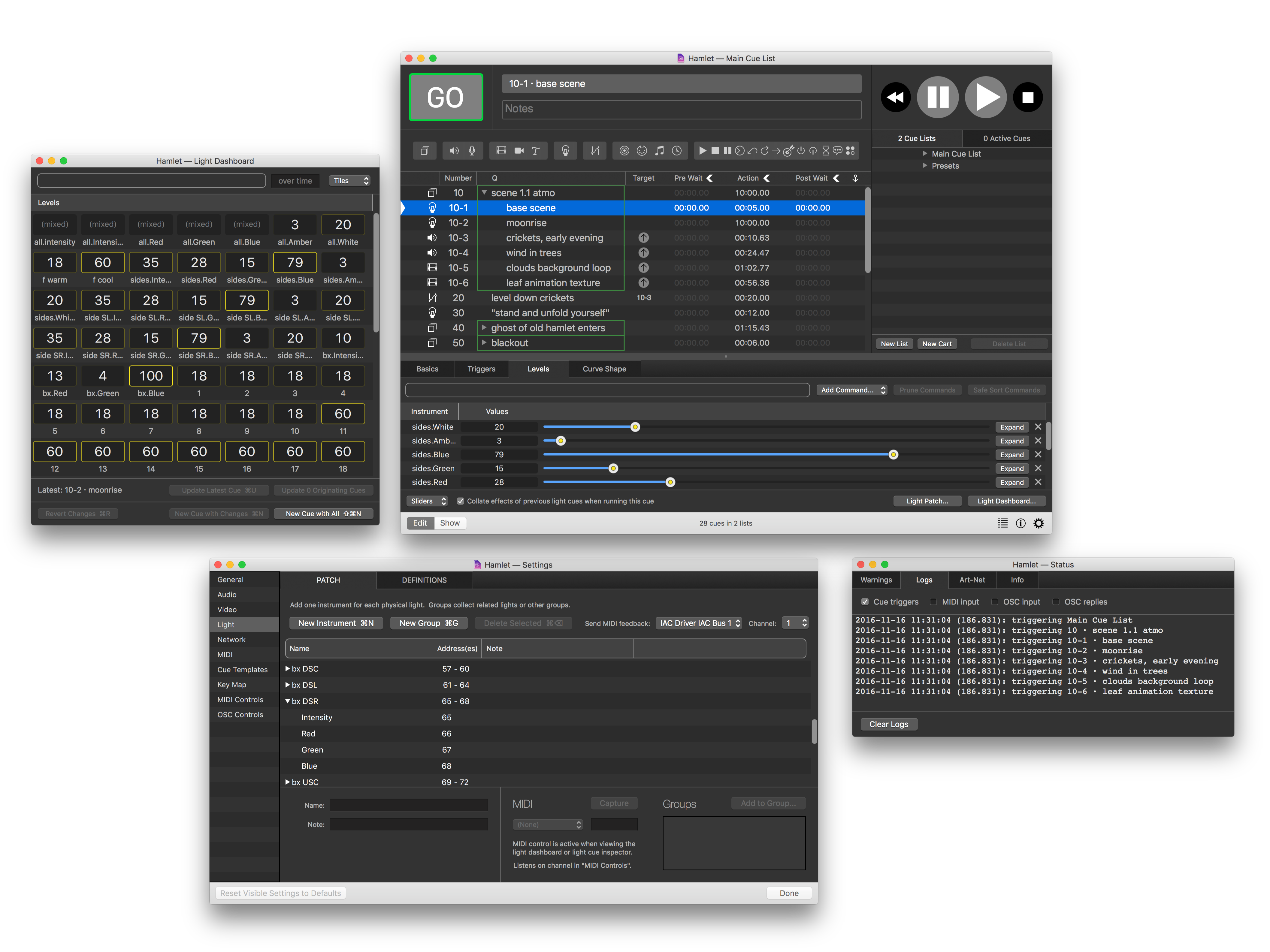 qlab no fade parameters have been enabled