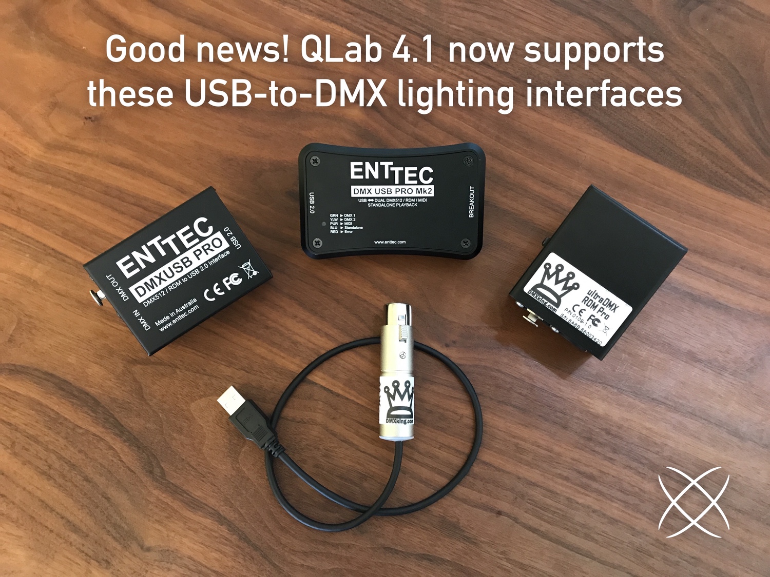 USB to DMX interfaces supported in QLab 4.1
